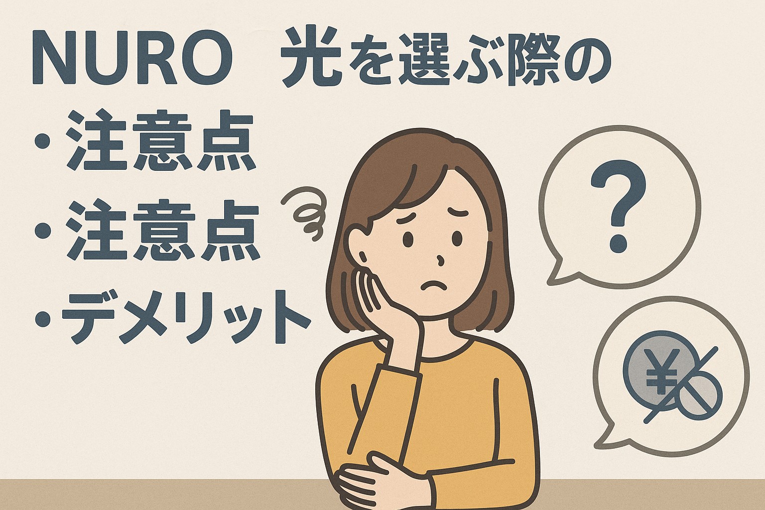 NURO光を選ぶ際の注意点とデメリット