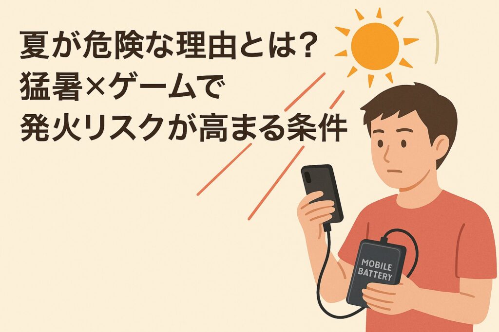 夏が危険な理由とは?猛暑×ゲームで発火リスクが高まる条件