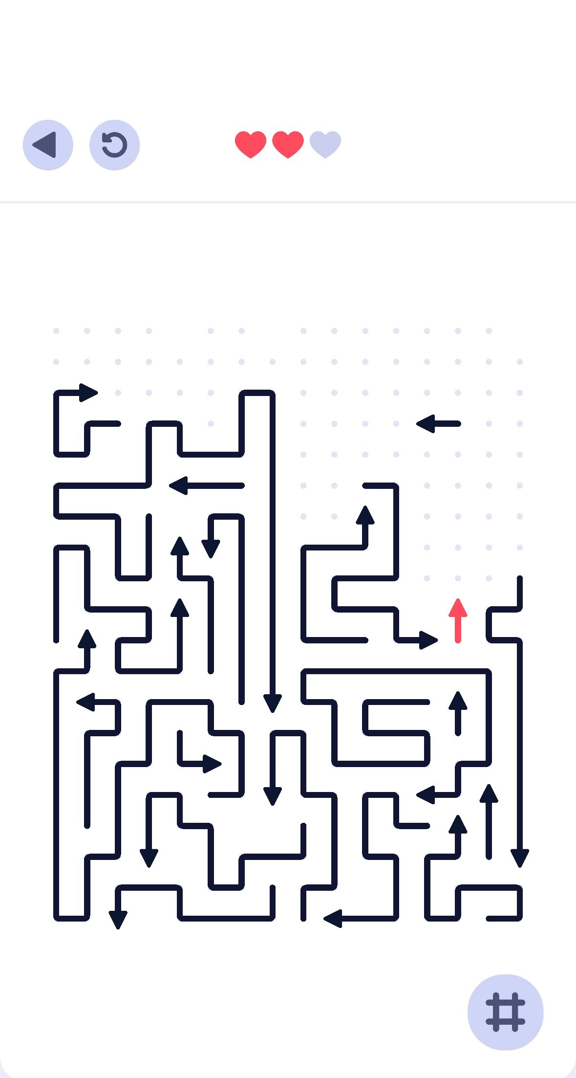 序盤その2:矢の本数と障害の増加で“順番パズル”が本格化