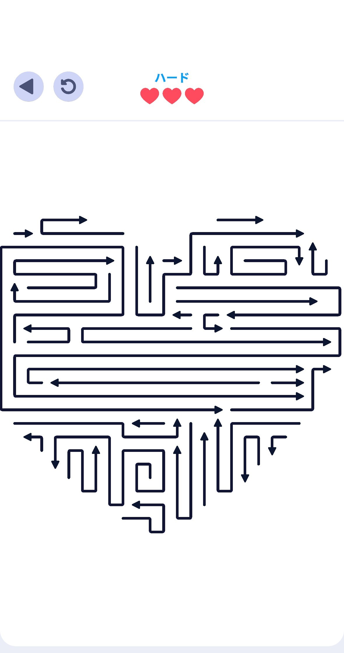 序盤その3:ミスしても“ハート”を守りながら解き方を学ぶ