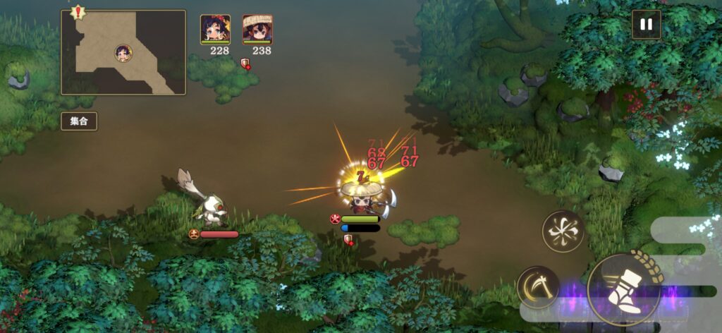 魅力その3:タップ操作で楽しめる本格バトルシステム