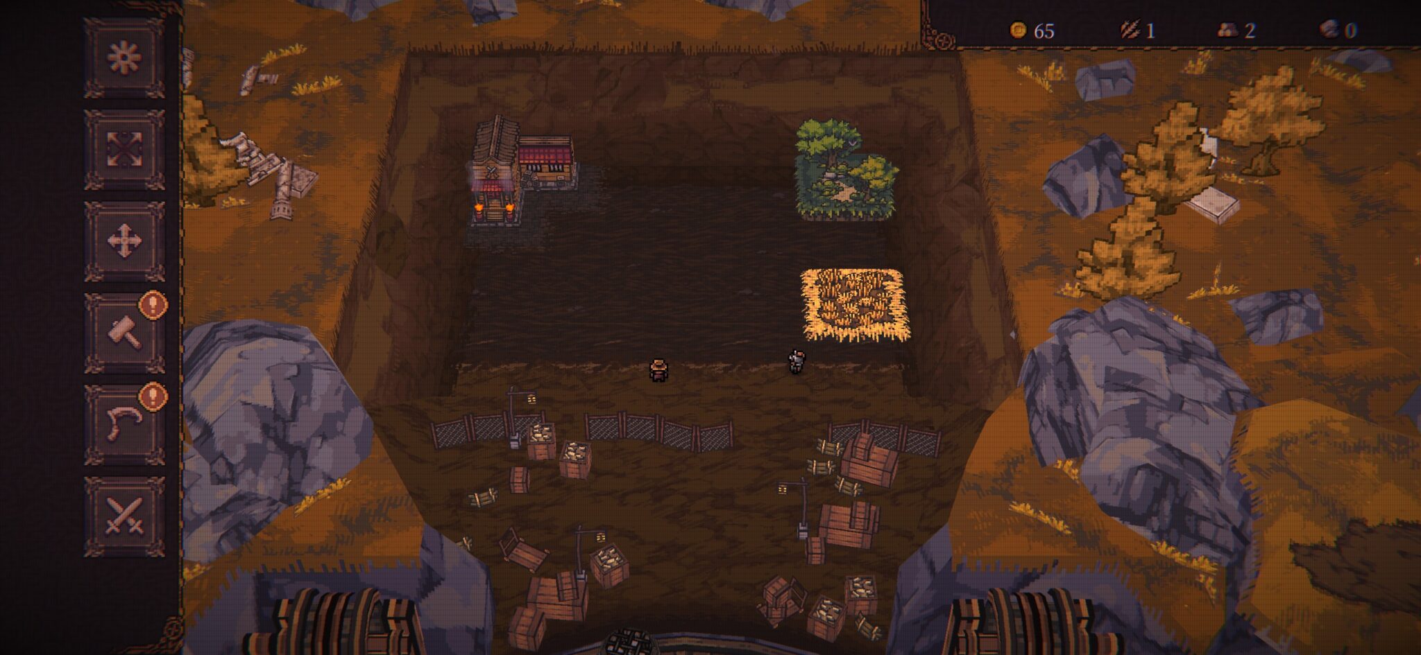 魅力その3:70種類以上の建造物で拠点を発展させる街づくり要素