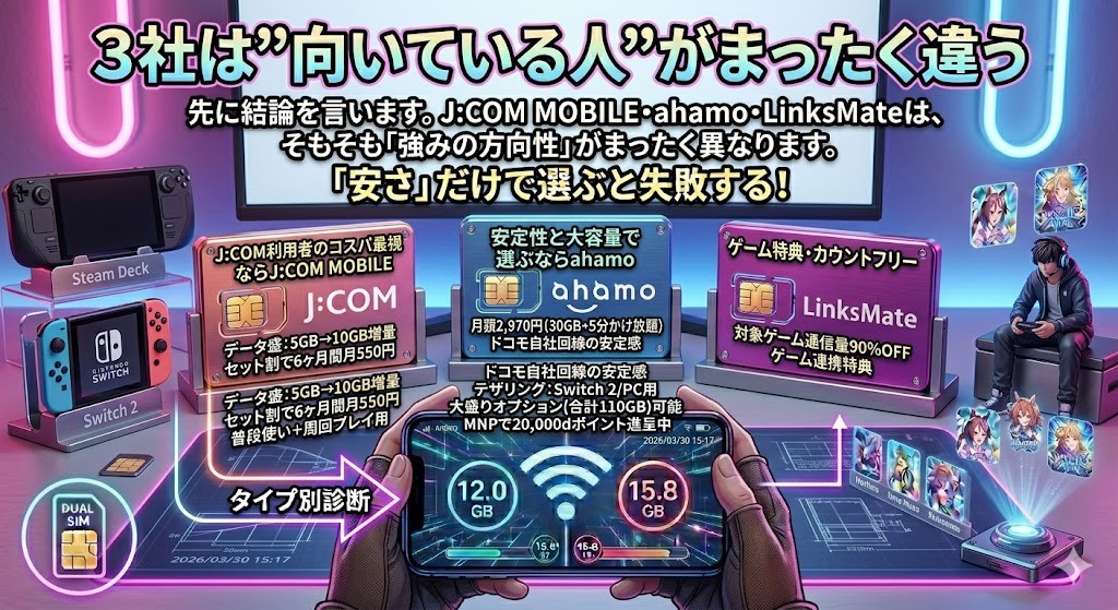 3社は"向いている人"がまったく違う