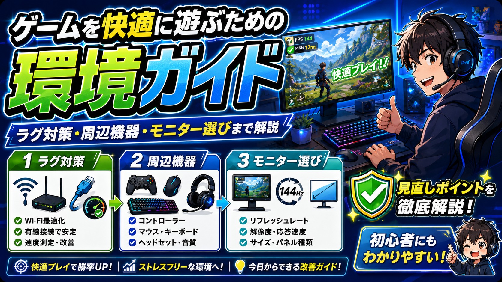 オンラインゲームのラグ原因と対策まとめ|まず原因を切り分けよう