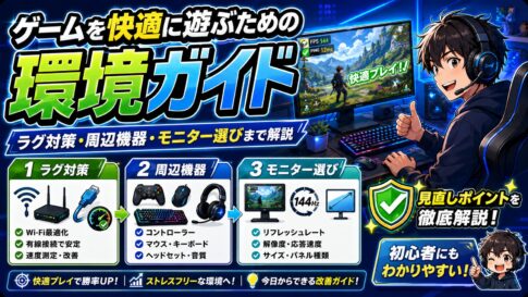 ゲームを快適に遊ぶための環境ガイド｜ラグ対策・周辺機器・モニター選びまで解説