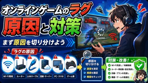 オンラインゲームのラグ原因と対策まとめ｜まず原因を切り分けよう