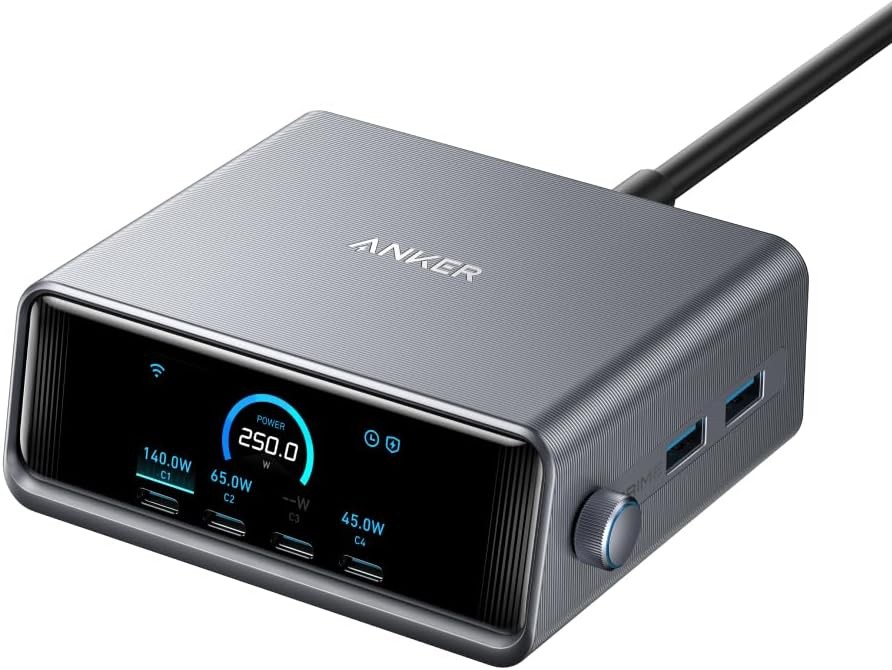 ⑤ Anker Prime Charger 250W|ゲームデスクに据え置きたい人に