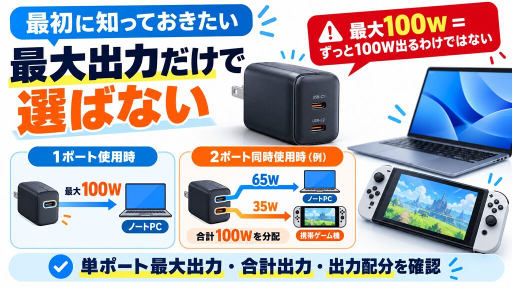 最初に知っておきたい|最大出力だけで選ばない